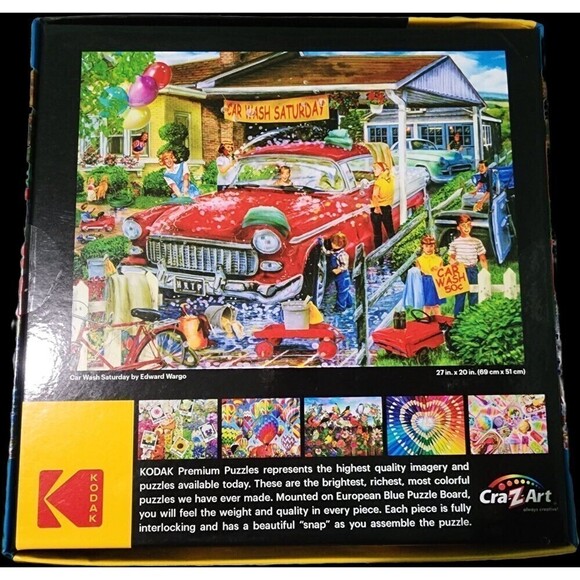 Cra-Z-Art Kodak 1000-Piece Car Wash Saturday Jigsaw Puzzle - Picture 1 of 6